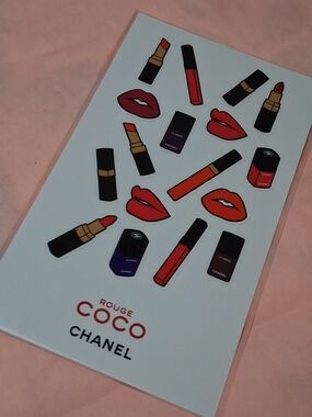 CHANEL GWP  Rouge Coco Lipstick & Lip Icon Stick Set - Red & Black Accents.New